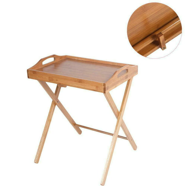 Folding Wood Portable Tray Table Stand TV Dinner Craft Snack Laptop Servicing